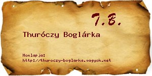 Thuróczy Boglárka névjegykártya