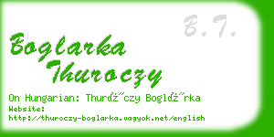 boglarka thuroczy business card