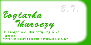 boglarka thuroczy business card